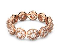 Una Angelic ring, Round cut, White, Rose gold-tone plated