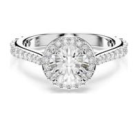 Swarovski Una Angelic ring, Round cut, White, Silver-tone finish