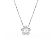 Una Angelica Capsule White Rhodium Plated Crystal Necklace
