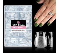 UNA GELLA Extra Short Coffin Nail Tips: XS 216pcs Pre-shape Press on Nails Extra Short Coffin Gel Tips Full Cover Acrylic Fake False Nails Extension 12 Sizes Gelly Tips