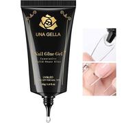 UNA GELLA Gel Nail Glue, Solid Nails Gl ue Gel 40g Lamp Curing Needed Soak Off G LUE Strong Nail G LUE G el for Acrylic Fake Nails Tips Extension Press On Nails for Gelly Tips