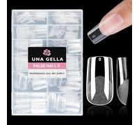 UNA GELLA Medium Square Nail Tips 312pcs Soft Gel Full Cover False Nails 12 Sizes