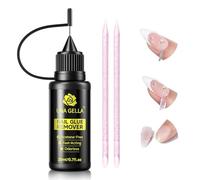 UNA GELLA Nail Glue Remover for Press on Nails，20ml Pinpoint Non-Acetone Gel Nail Glue Remover for Nails Tips，Gentle GLUE Remover with Upgraded Stick Easy Removal DIY Manicure Supply