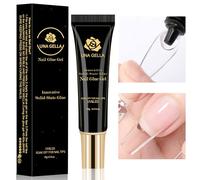 UNA GELLA Solid Nail Glue Gel Soft Gel Nail Tips Glue 15ml Lamp Curing Needed Solid Soak Off Glue Super Strong Nail Glue For Fake Acrylic Nails Extension Press On Nails
