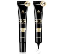 UNA GELLA Strong Nail Glue Gel, 15ml*2pcs No U V/Lamp Needed Nail Gel Glue, Quick Air Drying Semi Solid Nail Glue GEL, Super Strong NAIL G LUE For Press Ons Acrylic False Nails Tips Extension DIY Kit