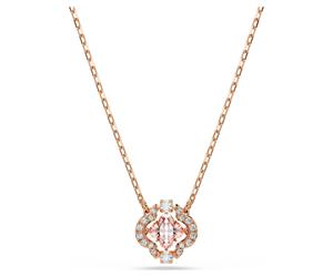 Una necklace, Clover, Pink, Rose gold-tone plated