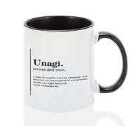 Unagi Definition Coffee Mug - Funny Unagi Mug - Unagi Definition Two Tone Black Mug - Unagi Mug Novelty Cup 11 Oz