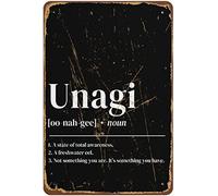 Unagi Definition Print Friends Tv Inspired Unagi Definition Funny Kitchen Prints Funny Wall Art Unagi Friends Definition Wall Art Novelty Tin Metal Sign Plaque Bar Pub Vintage Wall Decor 5.5x8 Inch