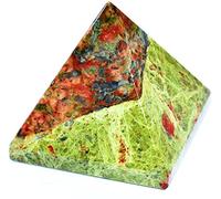 Unakite 2-2.5 Inch Pyramid Original Natural Chakra Metaphysical Healing Crystal Gemstone Reiki Healing And Vastu, Meditation, Protection, Energy, Good Luck, Wealth, Prosperity-B07DF25LMRNAMZ