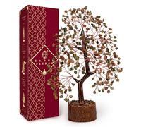 Unakite Chakra Glass Tree of Life Healing Trees for Home, Office Computer Decoration, Handmade Decoration, Feng Shui Money Bonsai Trees for Positive Energy,