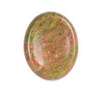 Unakite Worry Stones, Unakite Thumb Stone, Crystal Thumb Worry Stone, Thumb Stone for Reiki Balancing, Therapy, Meditation (Unakite)