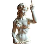 Unapologetic Venus, The Middle Finger Statue, Bold Art Resin Home Decor, Greek Goddess Gesture Statue Sculpture Ornament for Modern Rebels, Funny Unique Decorative That Show Your Personality(G#)