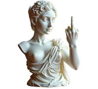 Unapologetic Venus, The Middle Finger Statue, Bold Art Resin Home Decor, Greek Goddess Gesture Statue Sculpture Ornament for Modern Rebels, Funny Unique Decorative That Show Your Personality(B#)