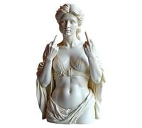 Unapologetic Venus: The Middle Finger Statue, Rebellious Bold Modern Art Decor for Home & Office, Unique Decorative Resin Art Statue Gift for Modern Rebels, Roman Mythology Ornament for Art Lovers(E)