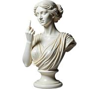 Unapologetic Venus: The Middle Finger Statue, Rebellious Bold Modern Art Decor, Greek Goddess Gesture Statue Sculpture Ornament for Modern Rebels, Roman Mythology Ornament for Arts Lovers (C)