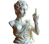 Unapologetic Venus: The Middle Finger Statue,Rebellious Bold Modern Art Decor,Resin Bold Modern Art Decor for Home Office,Roman Mythology Ornament for Arts Lovers (G)