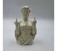 Unapologetic Venus: The Middle Finger Statue, Rebellious Bold Modern Art Decor, Venus Goddess Statue Middle Finger Ornament, Roman Mythology Ornament for Arts Lovers