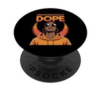 Unapologetically Dope Afro Woman Empowerment Art Women Men PopSockets Adhesive PopGrip