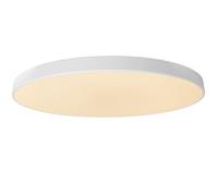 Lucide Unar Modern Flush Ceiling Light 80Cm - Led Dim. - 1X80W 2700K - 3 Stepdim - White