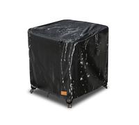 UNARK Patio Wicker Side Table Cover, Suitable for 3-Piece Outdoor Wicker Patio Bistro Set Side Table, Waterproof Square Patio Small Side Table Cover 22 W x 22 D x 18 H inches Black