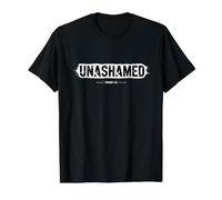 Unashamed Christian Bold Faith Statement Apparel Value Graphic T-Shirt, Men, Black, XL