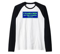 Unashamed of The Gospel Bible Scripture Faith & Inspiration Raglan Baseball Tee
