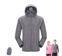 Unassumins Windbreaker, Ultra-Light Sunproof Windbreaker, Breathable And Quick-Drying, for Man Women (Gray,L)