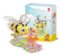 Unativer Bee Flowers Building Blocks Set, 866 PCS Colorful Insect Model Mini Brick Kit, Animal Figures Botanical Construction Toy for Home Office Decor, Gift for Women, Girls Ages 6+