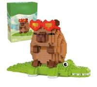 Unativer Capybara Building Blocks Set, 640 PCS Animal Construction Toys Mini brick Model Kit for Pet Lovers, Creative DIY Educational Collectible Display for Home Decoration, Birthday Gifts