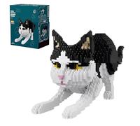 Unativer Cat Building Blocks Set, 1137 PCS Cute Animals Micro Brick Building Kit, Fun Kitty Building Model Toys for Desk Display, Collectible Educational Gift for Adults