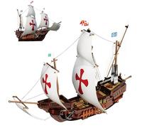 Unativer Columbus Voyage Pirate Ship Building Block Set, Santa Maria Ship Model Toy, Collectible warship Construction Kit for Home Office Decor, Creative Gift for Adult, Kid Age 6+