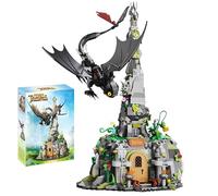 Unativer Dragon Training Castle Building Blocks Set, Fantasy Fortress Movie Fiction Model Toys with Dragon Figures, Creative Dream Construction Kit for Kids and Teens, 998 PCS Compatible Bricks