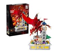 Unativer Dragon & Witch Tower Building Blocks Set, 919 PCS Fantasy Castle Creature Construction Toys with Treasure, Guardian Figures, Creative Display Collectible Model Toys, Gift for Kids Aged 6+