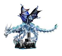 Unativer Epic Frost Dragon Building Blocks Set, 1646 PCS Fantasy Ice Dragon Model Construction Toy with Articulated Wings & Tail, Creative STEM Educational Gift for Kids & Adults Ages 6+