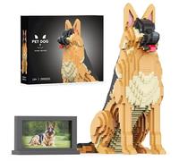 Unativer German Shepherd Building Blocks Set, 2546 PCS Animal Mini brick Model Toys for Pet Dog Lovers, Puppy Collectible Educational Building toy, Creative Gift for Kids, Adults Aged 6+