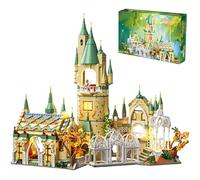 Unativer Green Shadow Castle Building Blocks Set, 1555 PCS Fantasy Medieval Castle Construction Kit, Creative Brick Toy Gift for Kids & Adults Ages 6+, Display Model with Enchanted Forest Theme