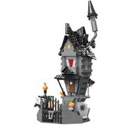 Unativer Halloween Haunted Castle Building Set, 581 PCS Pumpkin Spooky Brick Model Toys with Ghosts & Skeletons, Home & Office Decor Creative Construction Kit for Kids & Adults Aged 6+