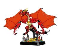 Unativer Legendary Dragon Building Blocks Set, 1736 PCS Fantasy Castle Construction Toys with Tower, Guardian Figures & Treasure Chest Model Toys for Home Decor, Creative Gift for Kids Aged 6+