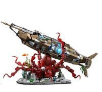 Unativer Nautilus Octopus Ship Building Blocks Set, 1190 PCS Ocean Animal Building Brick Model, Creative DIY Marine Building Toys Display for Gift for Adults Conforms to the safety requirements of CE