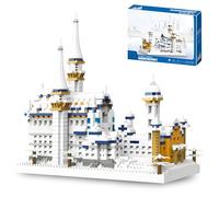 Unativer Neuschwanstein Castle Building Blocks Set, 3000+PCS Micro Bricks Landmark German Palace Architecture Building Toys, Famous Ancient Building Kit for Home Decor, DIY Gift for Teens & Adults