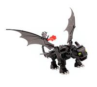 Unativer Night Black Dragon Building Block Set, 200+ Pcs Dream Dragons Building Kit, Movie Fiction Model Toy, Cool Fantasy Animal Model Kit, Gift for Children, Teenagers & Adults, Large-Black