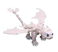 Unativer Night Black Dragon Building Block Set, 200+ Pcs Dream Dragons Building Kit, Movie Fiction Model Toy, Cool Fantasy Animal Model Kit, Gift for Children, Teenagers & Adults, Large-White