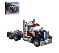 Unativer Technical American Truck Building Blocks Kit, 268 PCS Construction Vehicles Toy Model, DIY Truck Vehicle Model Building Set, Collectible Car Model Gift for Kid Adult