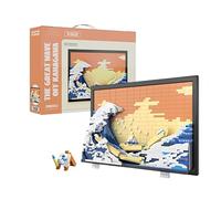 Unativer The Great Wave Off Kanagawa Building Blocks Set, 1931 PCS Artistic Micro Brick Model Kit, Creative Construction Toy for Adults & Kids, Iconic Japanese Wave Art Inspired Compatible Bricks