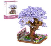 Unativer Tree House Building Blocks Set, 2200 PCS Mini Bricks Wooden Forest TreeHouse Cherry Blossom Construction Model Toys for Home Decor, Christmas Birthday Creative Gifts for Adults