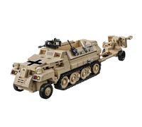 Unativer WW2 Military Vehicle Building Block Set, 562 PCS Armor Halftrack Truck Building Kit, Military Transporter Historical Collection Model Toys, Gifts for Kids Adults (66063)