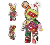 Unativer Zebra Bear Building Blocks Set, 6950 PCS Colorful Animal Mini Brick Building Toys for Home Display, Desktop Decoration DIY Building kit, Creative Gift for Adults, Nature Lovers