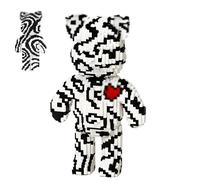 Unativer Zebra Love Bear Building Blocks Set, 3600 PCS Black & White Animal Mini Brick Building Toys for Home Display, Desktop Decoration DIY Building kit, Creative Gift for Adults, Nature Lovers