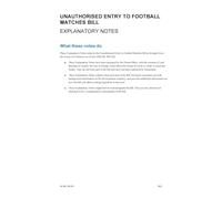 Unauthorised Entry to Football Matches Bill Explanatory Notes (House of Lords) HLB 126-EN