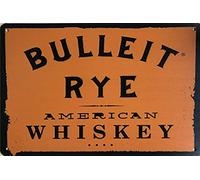 UNBARD Metal Tin Signs Vintage BULLEIT Whiskey Wall Decoration 8x12 Inch Tin Sign Retro Decoration Sign Home Bar